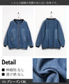 Denim blouson with lines