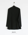 Be it the main piece or layered. Create an atmosphere with just one piece! Sheer top in black
