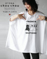 Made in Japan. Loose fitting big size T-shirt. Adult chouchou.
