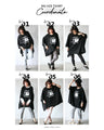 Made in Japan. Loose fitting big size T-shirt. For women. 『Black』