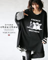 Made in Japan. Loose fitting big size T-shirt. For women. 『Black』