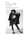 Made in Japan. Loose fitting big size T-shirt. For women. 『Black』