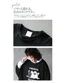 Made in Japan. Loose fitting big size T-shirt. For women. 『Black』