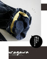 Made in Japan. A perch for your hands. Super cute arm covers in navy