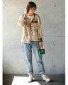 OTONA original. Vintage satin parka in light brown for winter