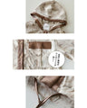 OTONA original. Vintage satin parka in light brown for winter