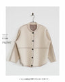 Stitched knit blouson 