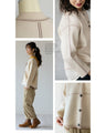 Stitched knit blouson 