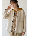 Stitched knit blouson 