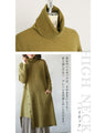『Yellow』A cute knitted dress with round pockets