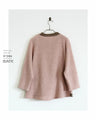 A cute knit made from different materials that you can wear every day in pink