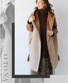 A cute knit for adults that will make you look slimmer with its long ribbed sleeves