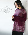 OTONA original. Makes every move feminine. A cozy knit top made of luxurious lace in purple
