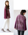 OTONA original. Makes every move feminine. A cozy knit top made of luxurious lace in purple