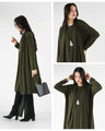 Layered style, mature and beautiful, soft dress, khaki