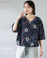 A chic floral top with a subdued sweetness