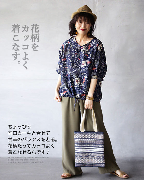 A chic floral top with a subdued sweetness