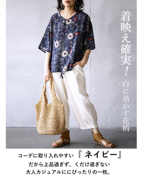 A chic floral top with a subdued sweetness