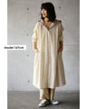 A band collar dress that covers your figure and makes you look stylish