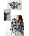 A sheer check shirt with inner layer that's easy to wear and stylish