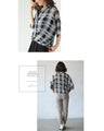 A sheer check shirt with inner layer that's easy to wear and stylish