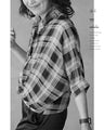 A sheer check shirt with inner layer that's easy to wear and stylish