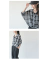 A sheer check shirt with inner layer that's easy to wear and stylish