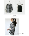 A sheer check shirt with inner layer that's easy to wear and stylish