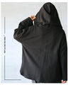 A deep V-neck hoodie that can be layered in spring, autumn, and winter