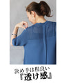 A summer knit with openwork knitting that incorporates the latest in sheerness for a grown-up look