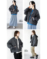 Just put it on and you'll instantly become trendy with this mixed material MA-1 blouson