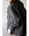 Just put it on and you'll instantly become trendy with this mixed material MA-1 blouson
