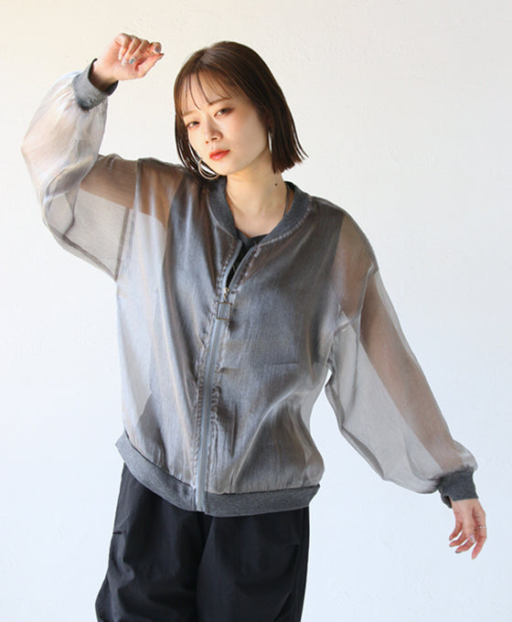 華やぐ大人のシアグリッターMA1ブルゾン