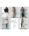 A stylish combination of knit and lines. Knit tops
