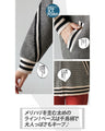 Slimming lines! Houndstooth knit hoodie