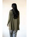 Super comfortable! A ribbed A-line tunic with a turtleneck that you'll want to wear every day