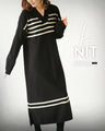 A one-piece look: A sophisticated black knit dress
