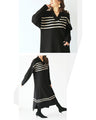 A one-piece look: A sophisticated black knit dress
