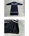 A one-piece look: A sophisticated black knit dress