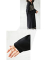 A one-piece look: A sophisticated black knit dress