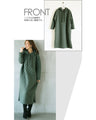 A quilted-style parka dress with distinctive stitching lines