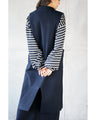A knit long vest that will make you look sharp just by adding it