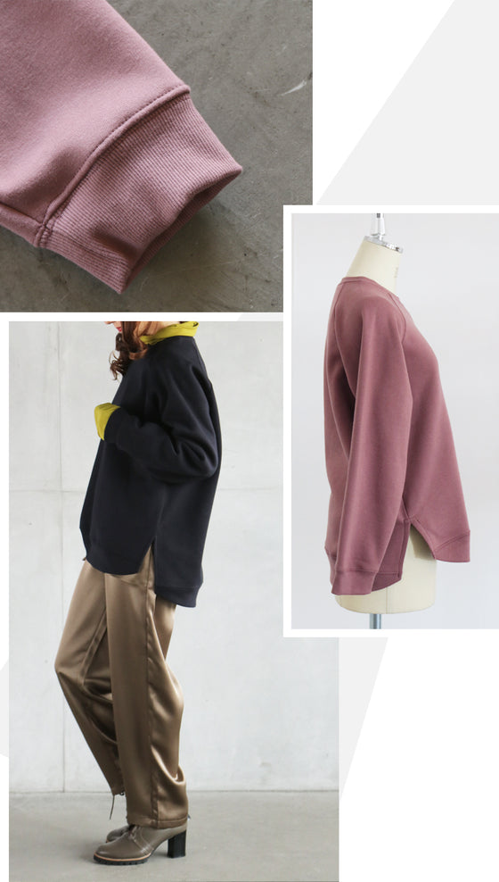 【アウトレット返品交換不可】(ピンクのみ)色ちで楽しみたいスモーキーな３色揃ってます。 あったか裏起毛トップス