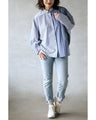 Loosely cute striped shirt