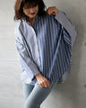 Loosely cute striped shirt