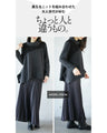 Simple and unique sophisticated design. Mixed material knit turtleneck top (Black)