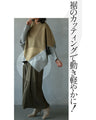 The different textures make this faux suede top stand out in khaki
