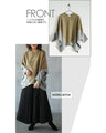 The different textures make this faux suede top stand out in khaki