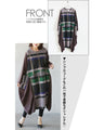 A collaboration dress with a check pattern and a unique design that stands out from the crowd