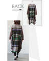 A collaboration dress with a check pattern and a unique design that stands out from the crowd